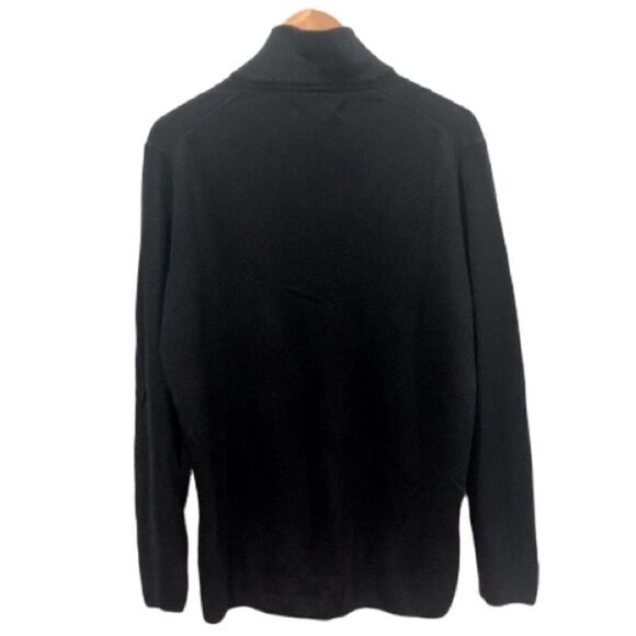 NWT Tricots St. Raphael Black Quarter Zip Sweater - L - Picture 4 of 9